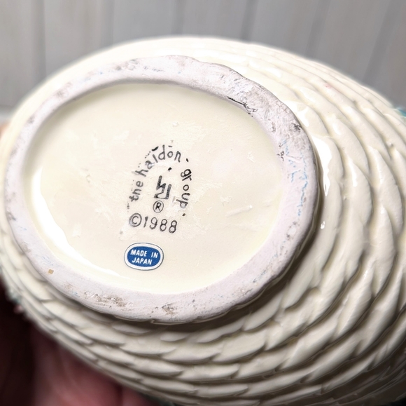 The Haldon Group Vintage Embossed Basket-weave Blackberry Floral Tea Pot - Picture 9 of 9